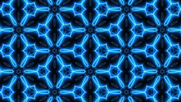 VJ Fractal blue kaleidoscopic background. Seamless loop