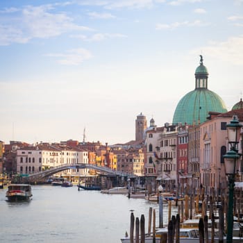 Traditional canal in Venice from one of the most beautiful viewpoint