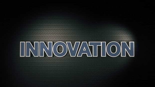 Metal 3D Text Innovation with reflection and light