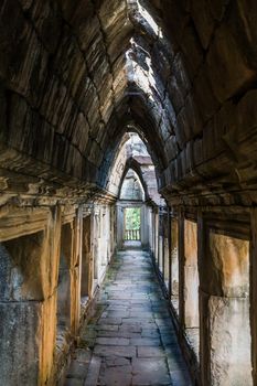 Corridor in an Ankor Wat temple