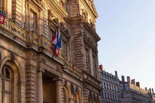 building with french flag