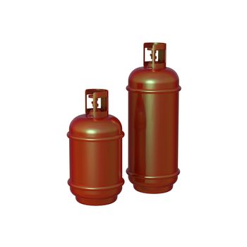 Propane gas cylinder isolated on a whitebackground . 3d illustration