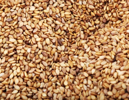 Sesame seeds background.