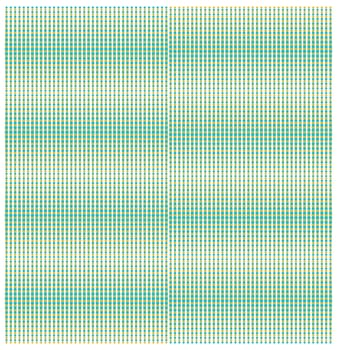 Raster dots colored, background green beige, vector