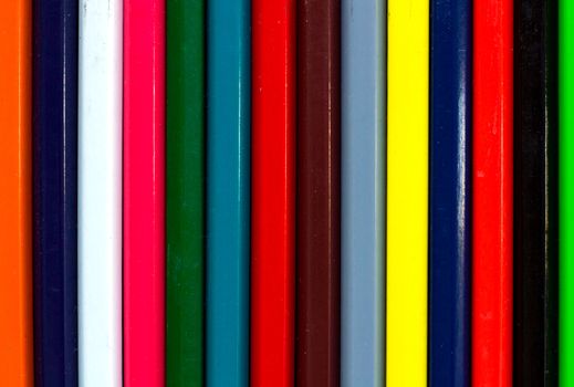 Vertical colourful stripes of multicoloured wooden pencils background background for presentations