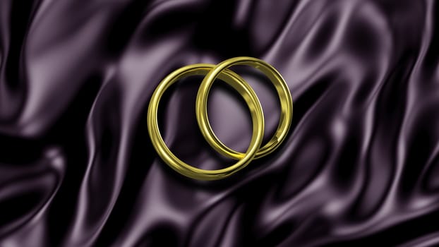 3D illustration Abstract Background with Wedding Rings