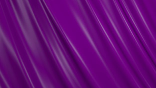 3D Illustration Abstract Purple Background Silk Cloth