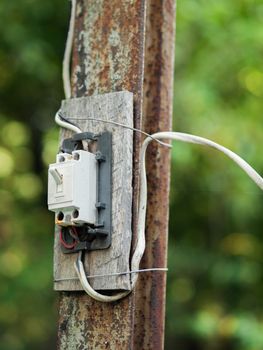 COLOR PHOTO OF SWITCH INSTALLED AT OUTSIDE