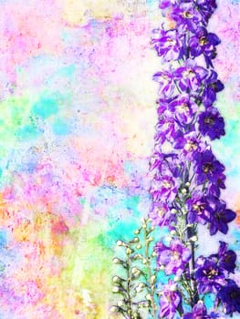 wallpaper. colorful background, blue flower
