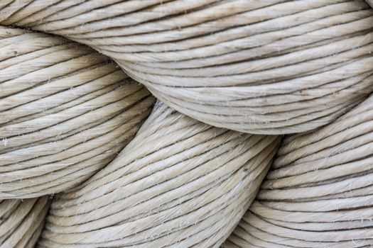 Abstract natural background, knot of hemp rope