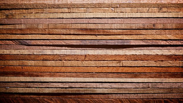 Natural Colored Background of Cracked Wooden Plank In a Row closeup
