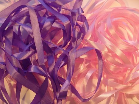 pink ribbon. purple ribbon. background