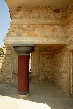 palace ruins which are found during excavation on the island of Crete