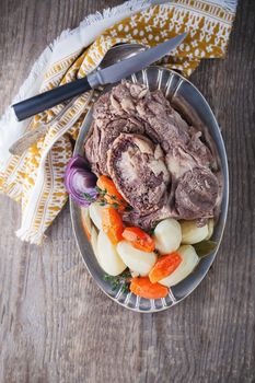 Pot Au Feu - French beef stew with carrots and potato