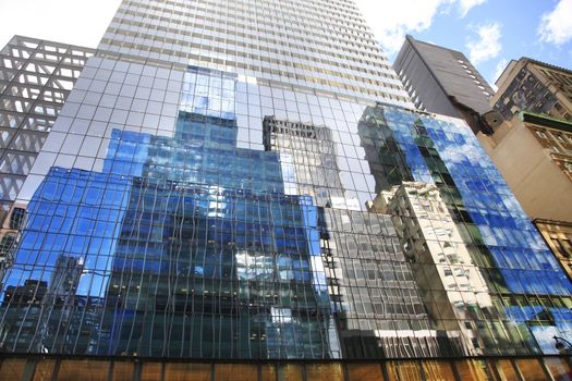 High buildings in New York. Manhattan