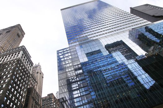 High buildings in New York. Manhattan