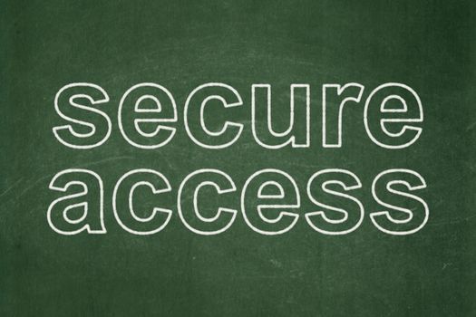 Privacy concept: text Secure Access on Green chalkboard background