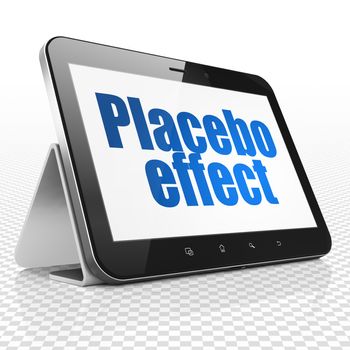 Medicine concept: Tablet Computer with blue text Placebo Effect on display, 3D rendering
