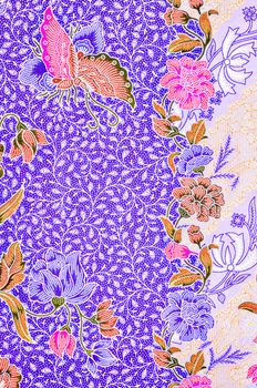 The beautiful and colorful of art Malaysian and Indonesian Batik Pattern