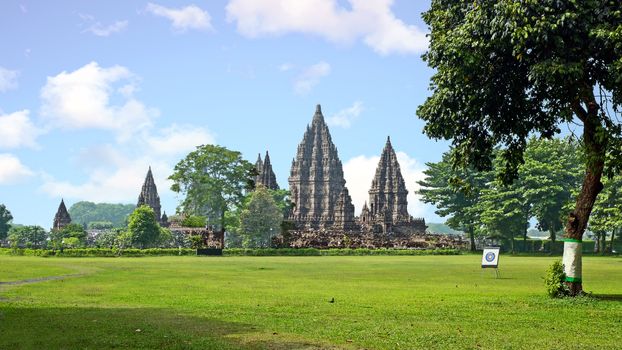 Prambanan or Candi Rara Jonggrang is a Hindu temple compound in Java, Indonesia, dedicated to the Trimurti: the Creator (Brahma), the Preserver (Vishnu) and the Destroyer (Shiva)