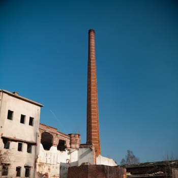 ruins of a very heavily polluted industrial factory, industrial series