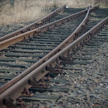 view of the railway track on a sunny day