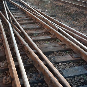 view of the railway track on a sunny day