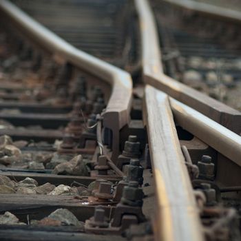 view of the railway track on a sunny day
