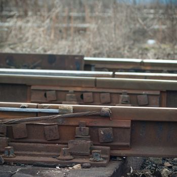view of the railway track on a sunny day