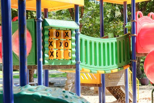 colourful children playground in the park