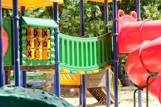 colourful children playground in the park