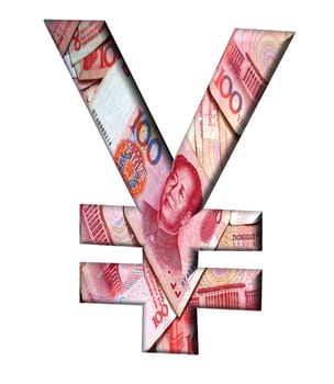 The letter designation of the currency of China - yuan