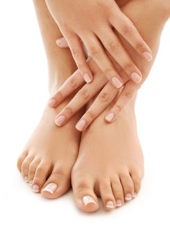 Skin care. Feet in close-up