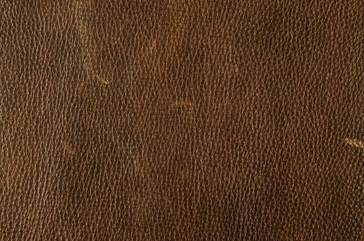 Old brown leather texture closeup. Useful as for background.