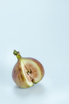 sliced fresh figs fruit on white background