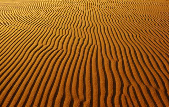 Wonderful landscape for Vietnam travel, abstract with shape of Bau Trang sand hill under sky in summer, a beautiful place for tourism, sand desert so amazing