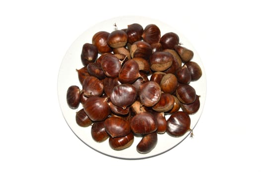 Chestnut pictures with natural crust and without crust