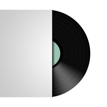 2d illustration of a typical vinyl record