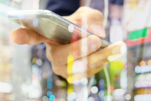 close up image of people using smart phone,Communication concept