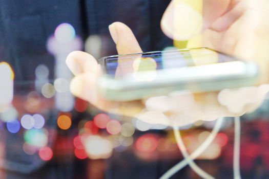 close up image of people using smart phone,Communication concept
