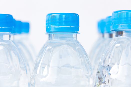 Close-up plastic bottle of drinking water