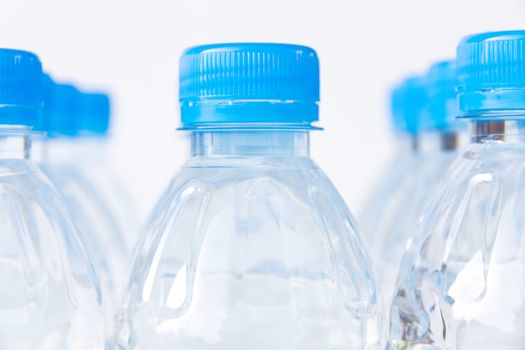 Close-up plastic bottle of drinking water