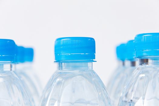 Close-up plastic bottle of drinking water