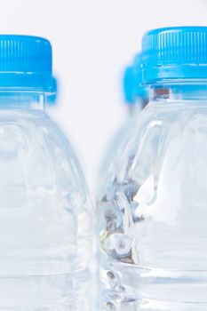 Close-up plastic bottle of drinking water