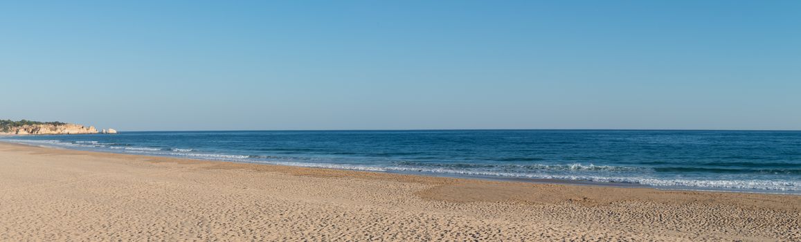 A view of Praia de Alvor in Portimao, Algarve region, Portugal.