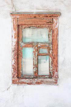 old wooden window in an old house