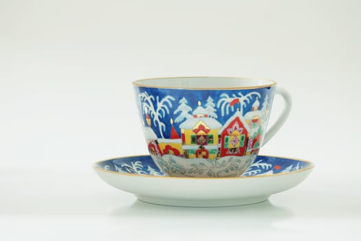  winter pattern at a tea mug