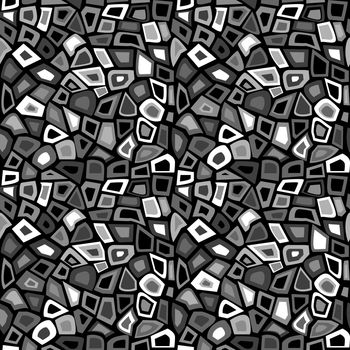 Black and white seamless pattern mosaic