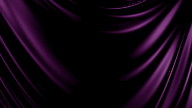 3D Illustration Abstract Purple Background Silk Cloth