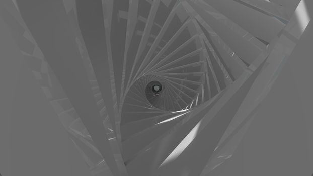 Abstract background with spiral tunnel. 3d rendering